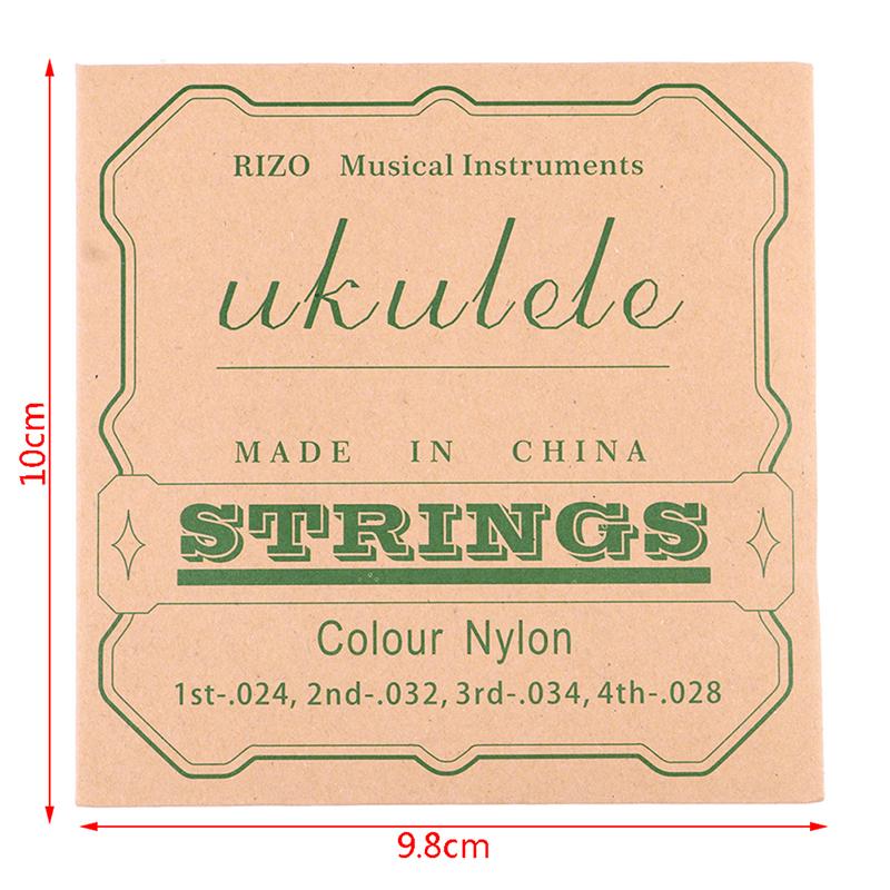 4 Pcs Ukulele Guitar String Set Colorful Nylon Strings For 21/23/26 Inch Ukulele Guitar Accesories