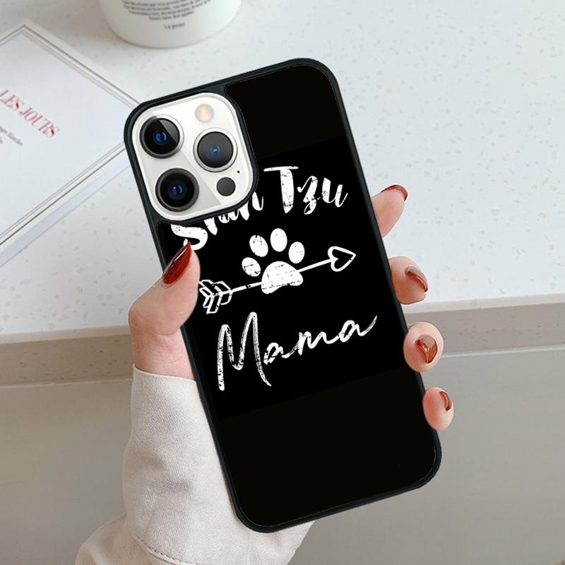 Cartoon Shih Tzu Dog Mom Phone Case For iPhone 17 Air 11 12 13 14 15 16 Pro Max Cover For iPhone 17 Air Max Plus Coque Shell