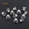 12x Wedding Bridal Hair Pins Crystal Stone Twists Coil Flower Swirl Spiral Hairpins Hairs Trinket