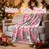 1pc Snug Thumper Friends Whimsical Bunny Blanket, Custom Name Print Blanket, Perfect for Home, Couch, Bed, Picnic, Travel, Office