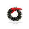 Miniature Christmas Wreaths - 3.8cm Realistic Green Garland with Red Bows,Perfect for Holiday Decorations and Photography Props