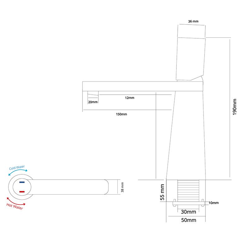 Bathroom Faucets Black Brass Single Hole Single Handle 360 Degree Rotation Deck Mounted Basin Hot And Cold Water Sink