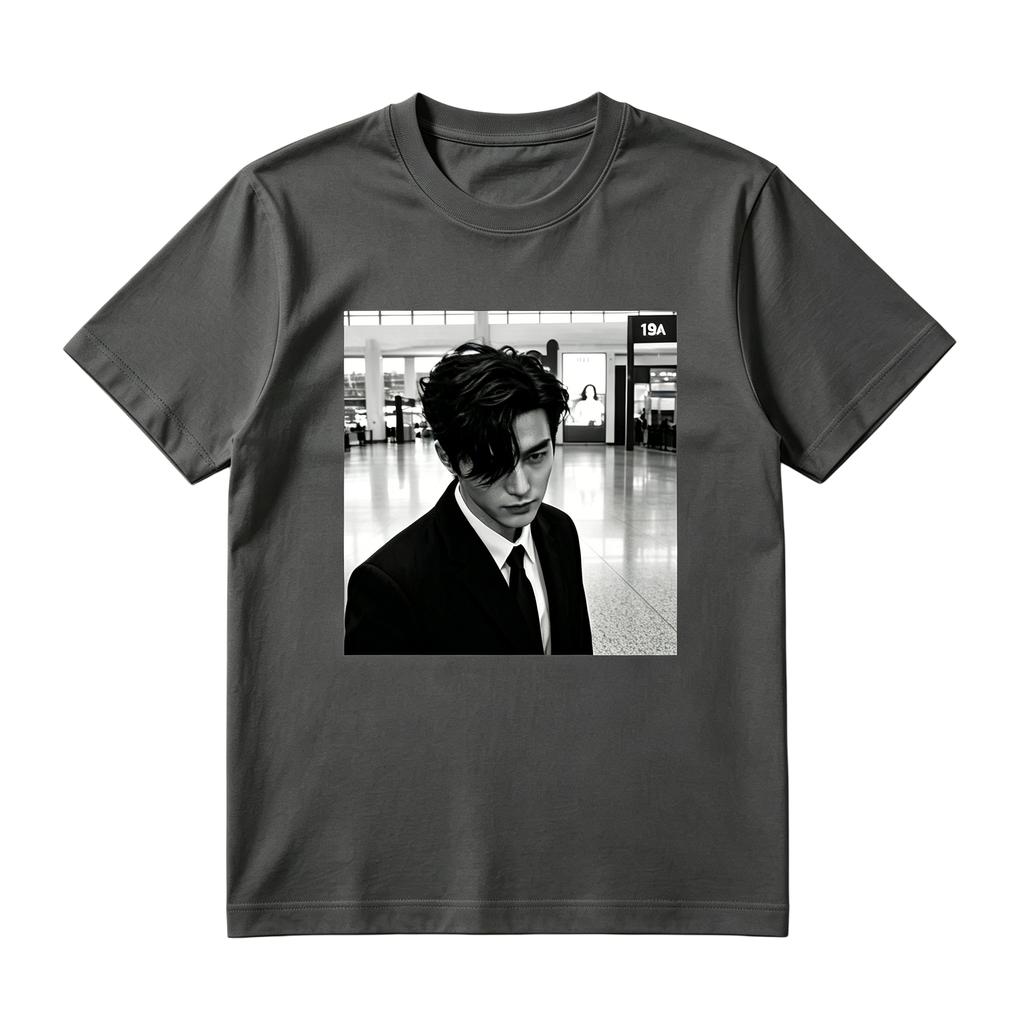 Summer T-Shirt Gate boarding gate graphics pure cotton  short sleeve unisex Loose Y2K Tops shirt