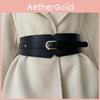 Trendy Faux Leather Wide Waist Belt For Women In Classic Black And Brown Colors