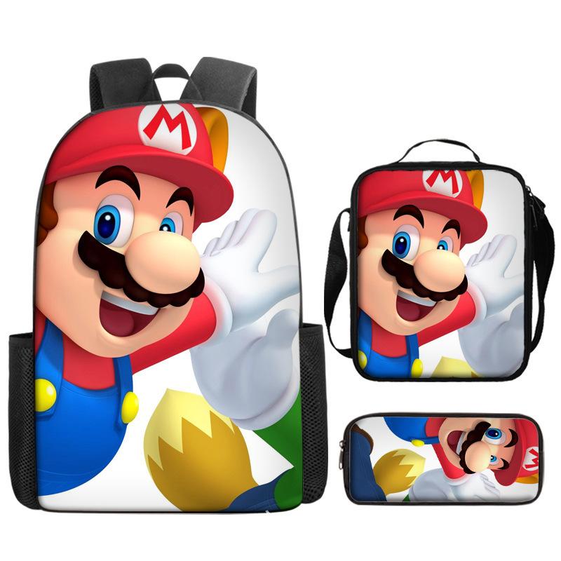 Super Elementary School Bag Cartoon Anime Backpack Mario Backpack Super Satchel