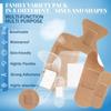 Geiserailie 300 Pcs Adhesive Bandages Family Variety Pack Fabric and Waterproof Assorted Bandages Bulk Sterile Individually Wrapped Bandages for