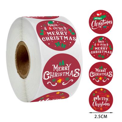 500 stücke Frohe Weihnachten Aufkleber Weihnachten Baum Schneemann Papier Label DIY Geschenk Back Paket Umschlag Aufkleber 2025 Neue Jahr Dekoration