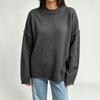 Women's Casual Oversized Pullover Sweater - Loose Fit Knit Top for Everyday Wear