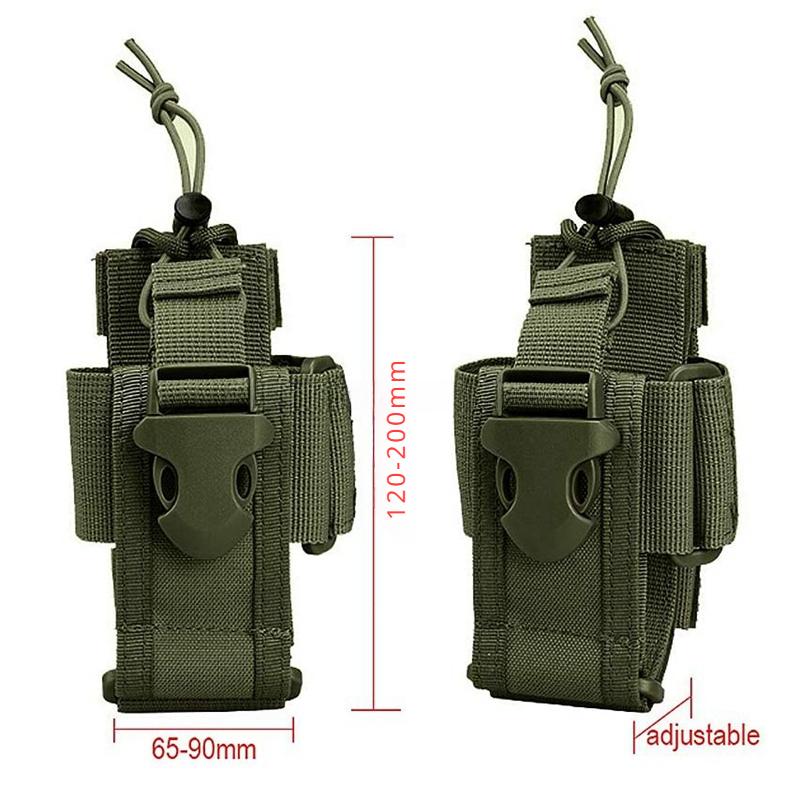1Pc Adjustable Radio Holder Bag Molle Two Way Radio Holster Pouch Holder Nylon Duty Storage Case Walkie Talkie Bag