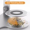 Book Stand, 360 Rotating Double Rod Book Stand Carbon Steel Double Rod Stand Book Stand Design for 17 Inch Laptop