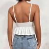 Summer Fashion Style Ins Versatile New Arrival Women's Clothing Sexy Low-Cut Sexy Open Back Knotted Short Sling Tops