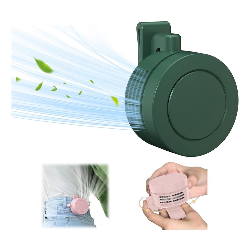 Portable Silent Bladeless Small Electric Fan Clip Hang Belt Mini Summer Outdoor Clip On Fan for Home Office Travel Accessories