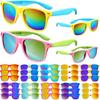 36 Pack 12 Colors Neon Sunglasses with UV400 Protection In Bulk, 80’s Retro Style Party Favors,Perfect for Birthday,Beach Pool,Summer Party, Goody