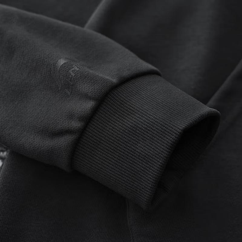 Li-Ning Letter Logo Printed Fashion Loose Cotton Comfortable Versatile Hooded Pullover Long Sleeve Sweatshirt Casual Sports Suit AWDUC41-1+AKL03-1