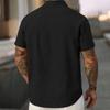 Men's Summer Solid Color Lapel Short-Sleeved Shirt Men's Casual Fashion Short-Sleeved Shirt