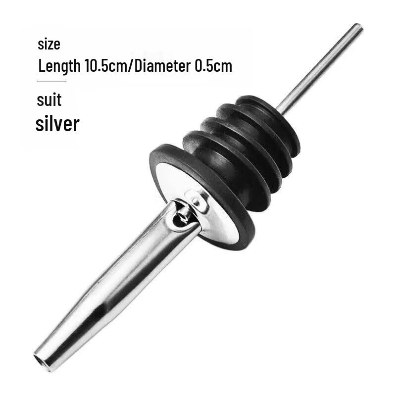 Stainless Steel Flair Bartending Pourer with Deer Head Stopper