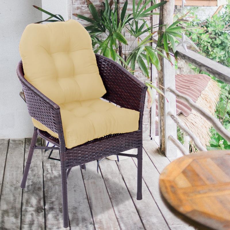 U Shaped Rattan Chair Cushion Durable Chair Outdoor Pad With Recycled Polyester Fill Durable Superior Comfort Chair Cushions