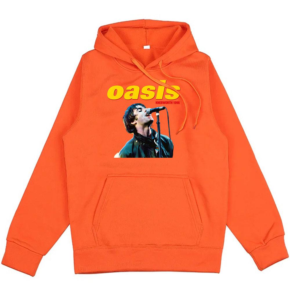 Knebworth Hoodies Oasis-s Band Heavy Mental Sweatshirts Moletom Winter Long Sleeve Men/Women Pullovers Hooded