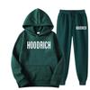 Men's HOODRICH Letter Print Casual Hoodie Sweatshirt Set - Sportswear