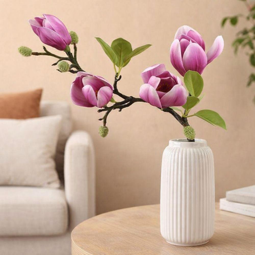 Kytice magnolií z hedvábí Real Touch Odolná vůči vyblednutí Simulované orchideje Svatba Dekorace