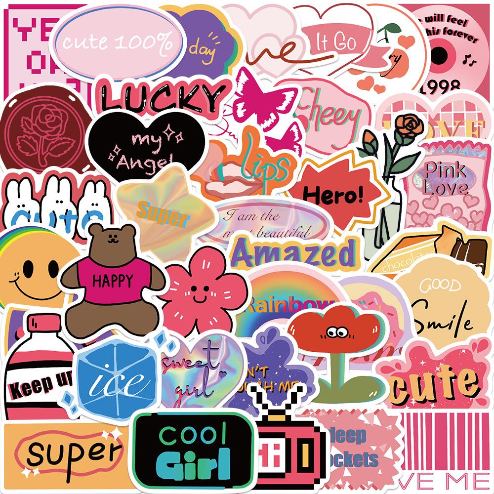 40 Cartoon European and American Retro Style Graffiti Stickers Can Decorate Suitcase Pen Guitar Notebook Waterproof