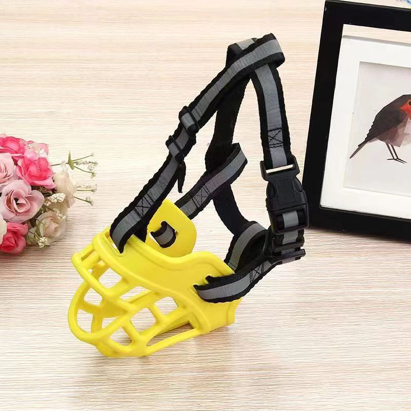 

Улучшенный намордник для собак, регулируемый, с защитой от укусов, лая и поедания, для больших, средних и маленьких собак, товары для животных 2XL жёлтый