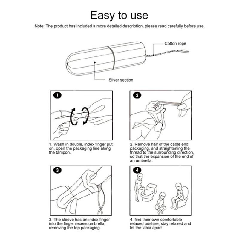 16 Teile/schachtel Super Saugfähigkeit Regelmäßige Baumwolle Tampons Frauen Menstruation