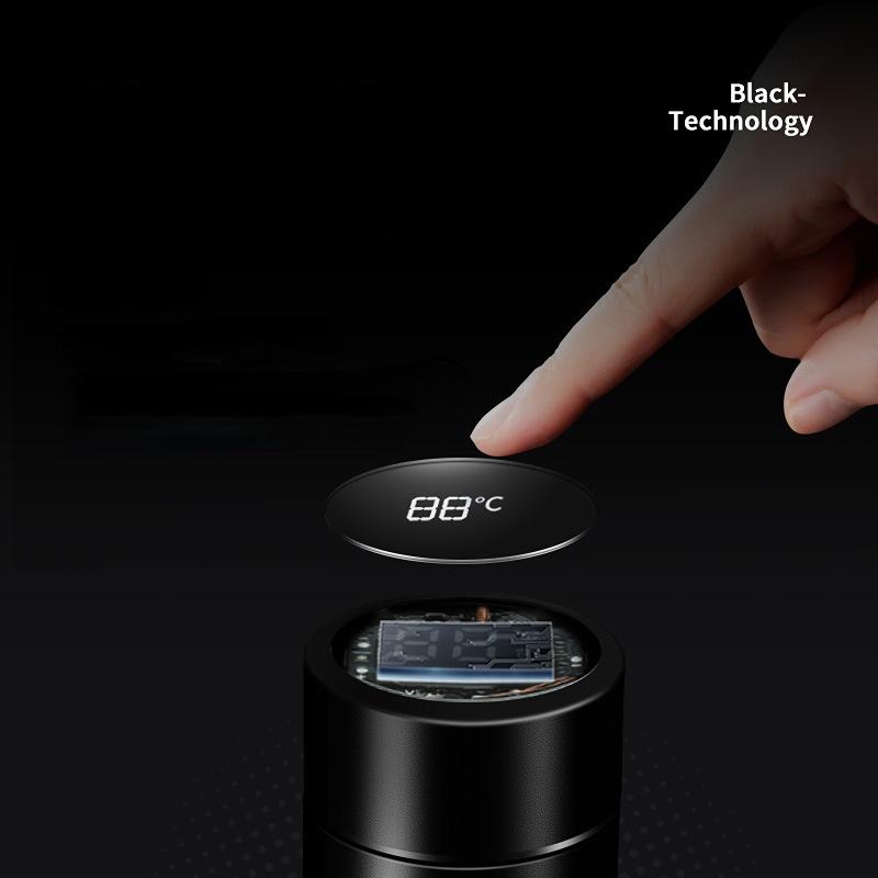 Intelligence Thermos Cup 480ml Vacuum Flasks Portable Stainless Steel Thermos Cup Water Bottle Travel Tea Mug Office Thermos Cup