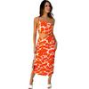 AX Paris Womens/Ladies Giraffe Print Polyester Asymmetric Cut Out Midi Dress