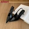Footwear Pumps Women High Heels Shoes Slingbacks Female Slides Shallow Pointed Toe Ladies Heeled Sandals Shoes