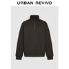 UR Men's Stand-Collar Half-Placket Letter Embroidery Sweatshirt