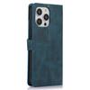 For iPhone 15 Pro Shockproof PU Leather Case Wallet Zipper Pocket Flip Stand Phone Cover