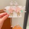Mid-Autumn Hanfu Fairy Hair Clip - Women's & Children's Ancient Style Floral Tassel, Sweet Accessory for Girls