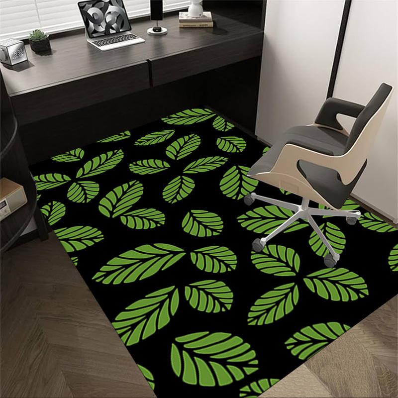 1PC Leaf Pattern Carpet Office Rug Mat Home Decor Area Carpet Festival Gift Office Desk Chair Carpet Longlasting Material