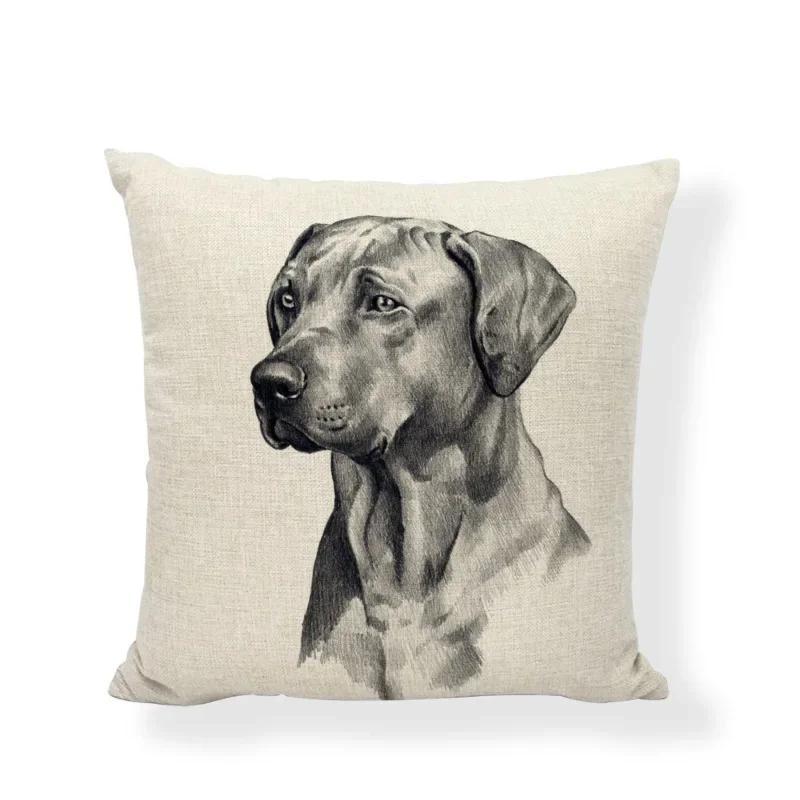 New Design Dog Cushion Covers Cute Animal Seagull Butterfly Painted Home Decor Living Room Couch Gifts Throw Pillows Cases