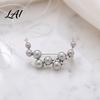 Rhinestone Brooch Pin Curved Design Imitation Pearl Lapel Versatile Daily Wear Pearlescent Texture Badge for Coats Shirts Scarves Accessories