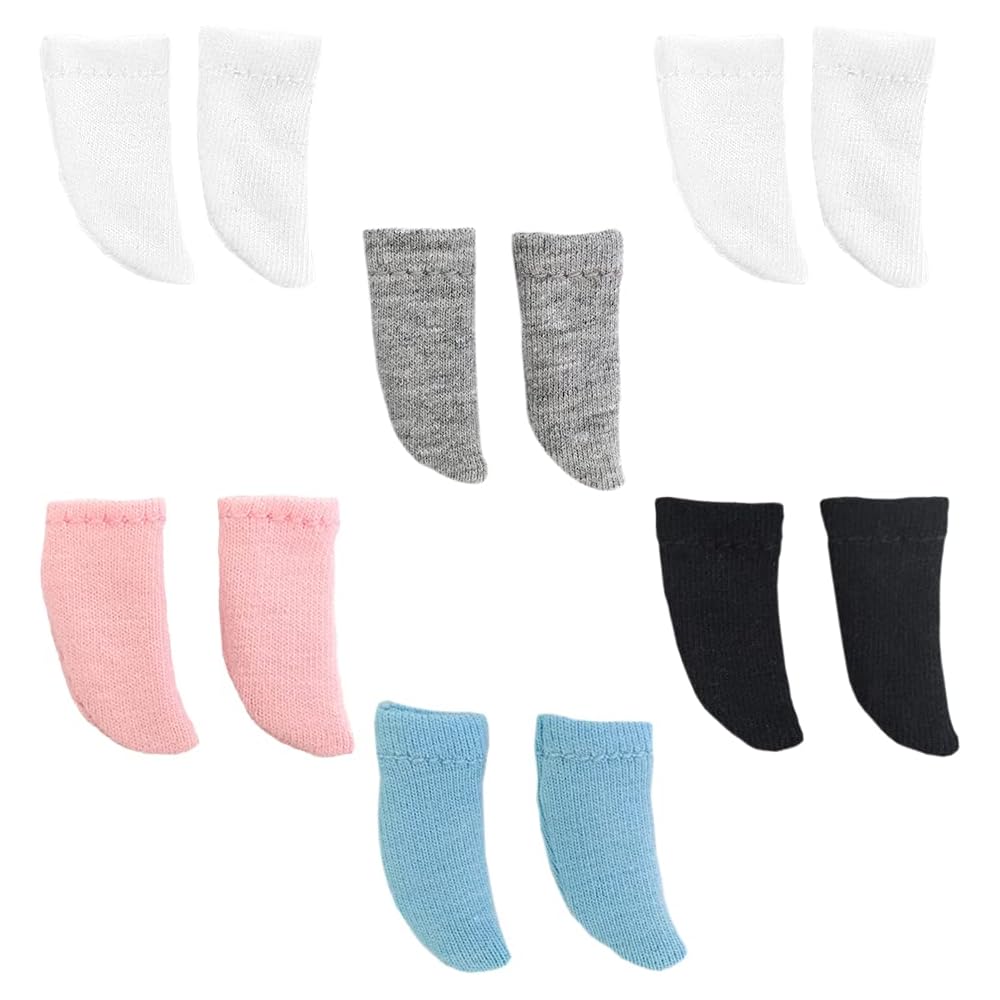 niannyyhouse OB11 Socks Set for 11cm Dolls 6 Pairs Soft Material Comfortable Fit