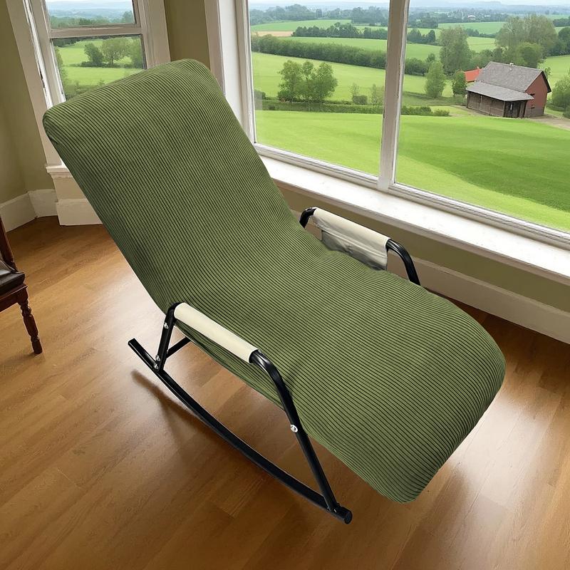 Elastische Jacquard-Fleece-Sesselbezüge Einzelne Schaukelstuhl-Überwürfe Schmutzabweisende Schutzbezüge für Wohnzimmer, Balkon, Schlafzimmer