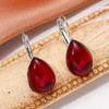 New Gothic Blood Red Drop Earrings For Women Girls Vampire Witch Accessories Mysterious Magic Crystal Earhook Party Gifts
