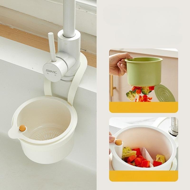 Hanging Sink Drainage Basket Kitchen Accessories Sink Separation Food Scraps Filter Basket Fruit Cleaning Filter Basket