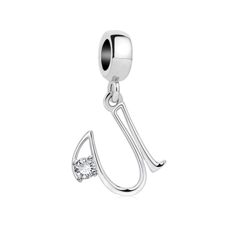 Fine 26 A-Z Lucky Letters Pendant Charm Beads Fit Original Bracelets Necklace Accessories Diy Women Jewelry Gifts