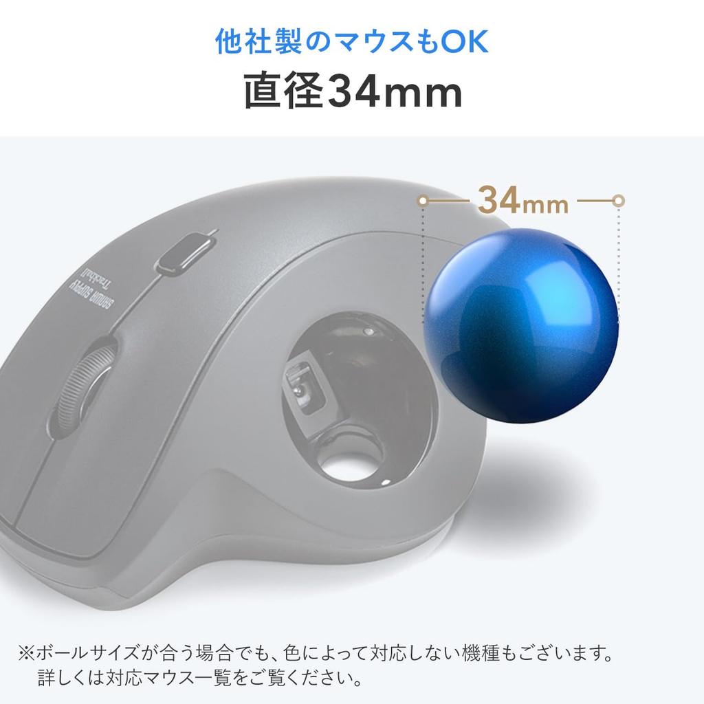 SANWA DIRECT Trackball Replacement Glossy Generic Ball, 34mm, Finish, Violet, 400-MABALL34V