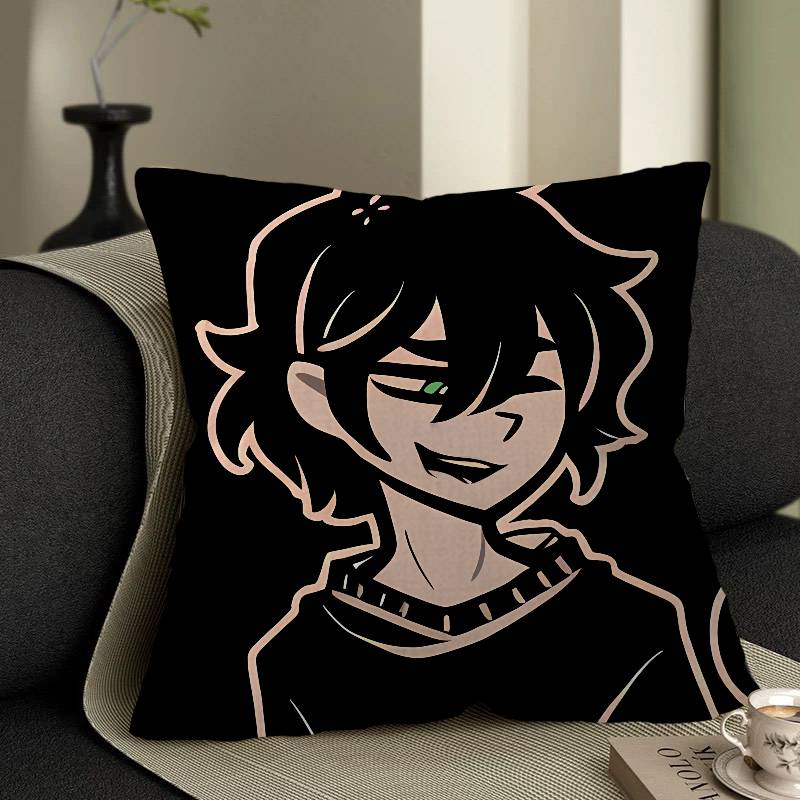 Die Sargabdeckung von Andy und Leyley Kissenbezüge Cartoon Sofa Dekoratives Zuhause Zweiseitiger Druck Kurzer Plüsch Niedliche Kissenhülle