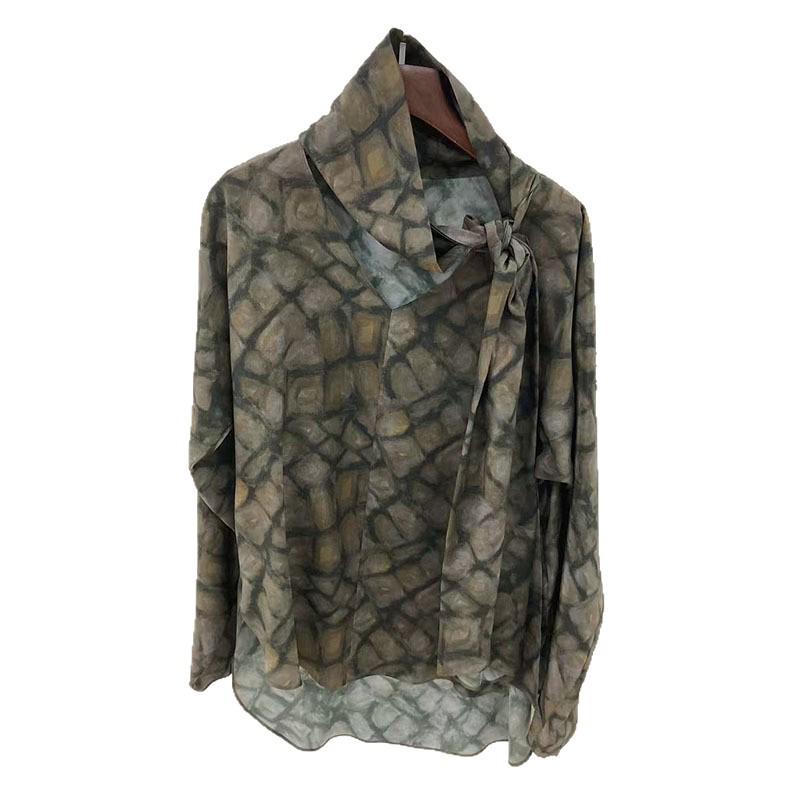 Cort Artistic Zen Gradient Silk Long-Sleeve Top for Women - Spanish Niche Casual Style