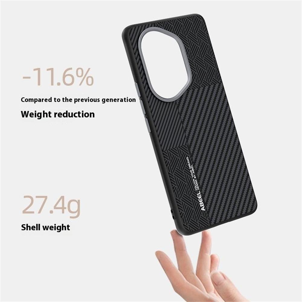 ABEEL For Honor 300 Pro Case PC+TPU+Aluminum Alloy+PU Leather Phone Cover Compatible with MagSafe