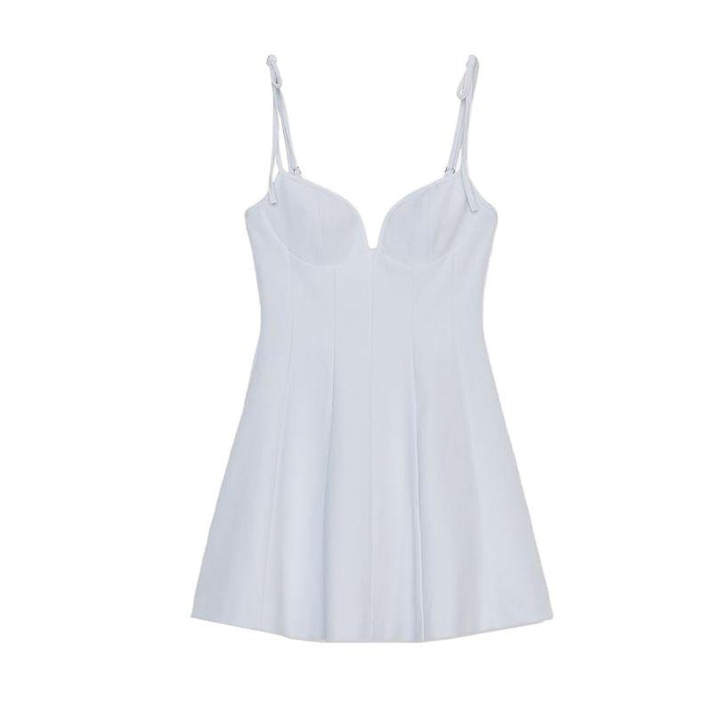 Summer New Product Women's Clothes Bowknot Decoration Sling Short Dress 3152210 3152346 2888777