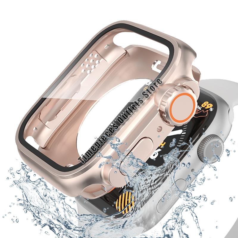 Waterproof Change to Ultra Case For Apple Watch 8 7 45mm 41mm 360°Full Cover For iWatch 6 5 4 44mm 40mm Upgrade to Ultra 49mm