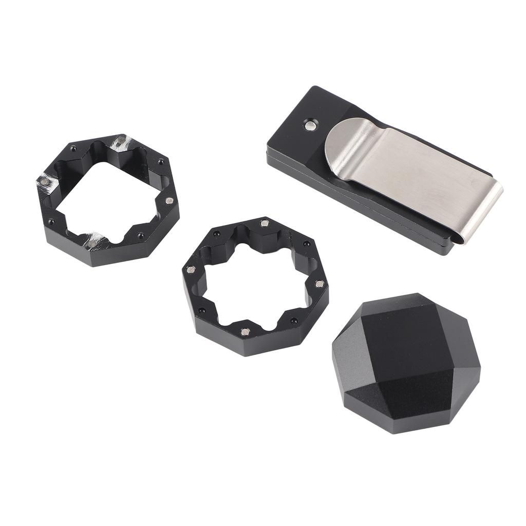 Aluminum Cue Chalk Holder Clip Octagon Universal 3 Layers Billiard Pool Cue Chalk Box Holder Billiard Accessories