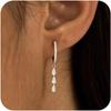 Gold Dangle Earrings for Women,Prom Jewelry Dainty Earring 14K Gold Plated Drop Earrings for Women Trendy Hypoallergenic CZ Dangling Earring