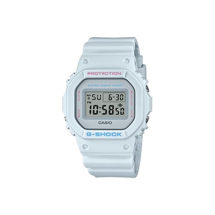 Casio G-Squad G-Shock Series Macaron Color Square Watch Women watches Blue DW-5600SC-8 Light Blue Watch Dial
